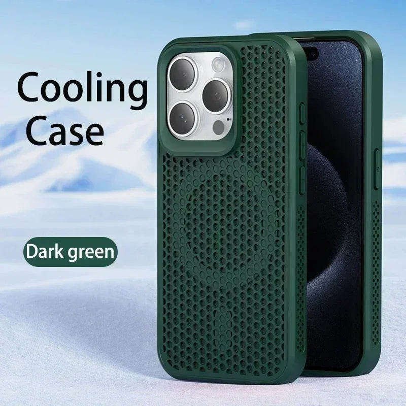 Ventilated Magnetic Case – iPhone 11–17 & iPhone 18 Pro/Pro Max