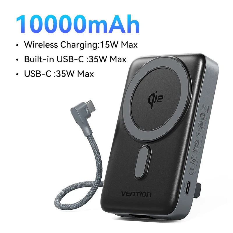 Vention Qi2 10,000mAh Magnetic Power Bank