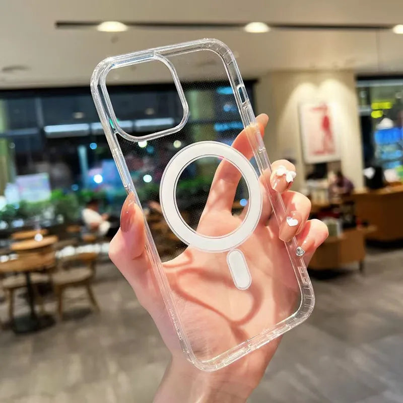 Clear Magnetic Protective Case for Select iPhone Models
