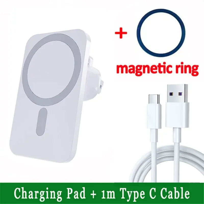 Magnetic Car Wireless Charger – Black & White
