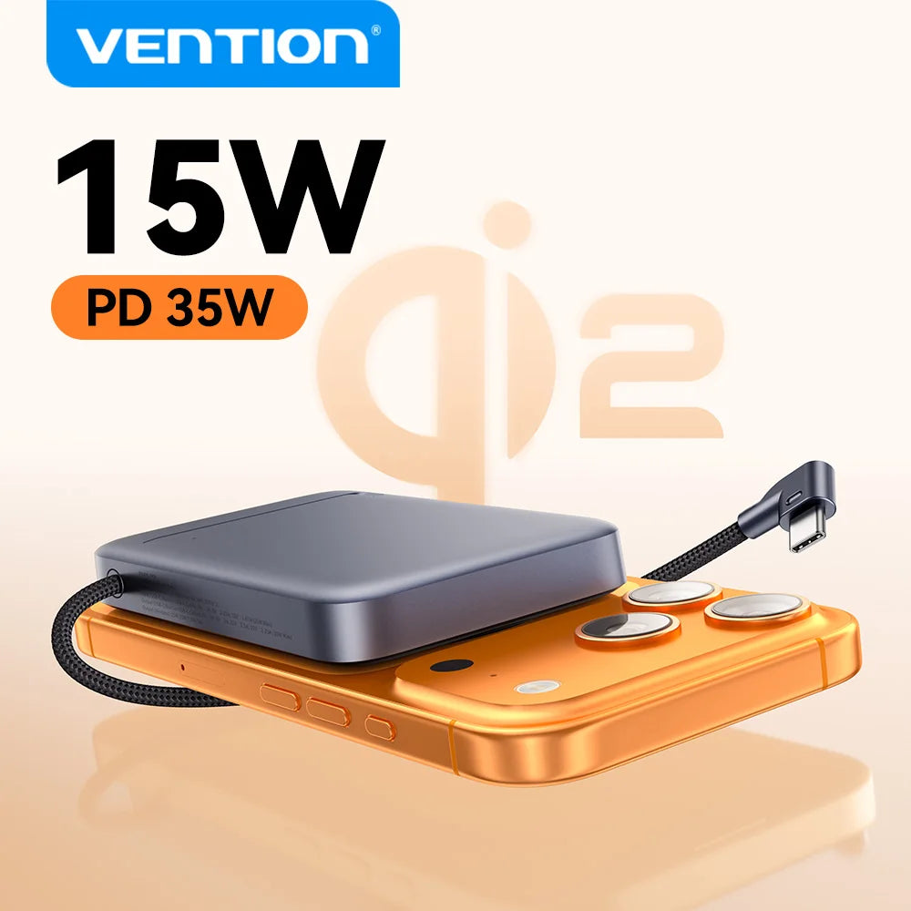 Vention Qi2 10,000mAh Magnetic Power Bank