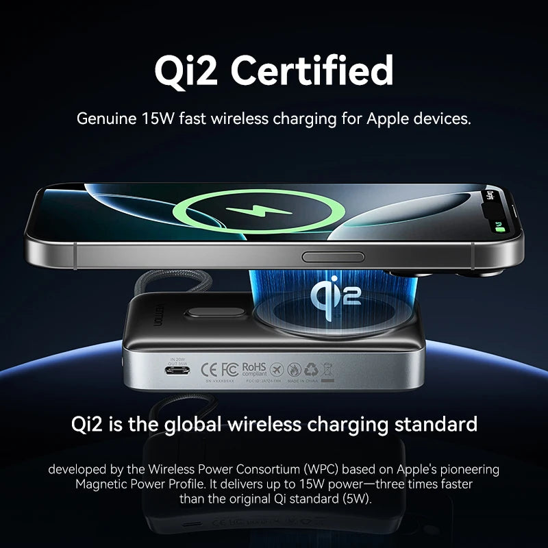 Vention Qi2 10,000mAh Magnetic Power Bank