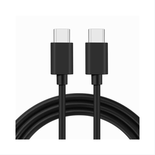 Black braided USB-C to USB-C cable