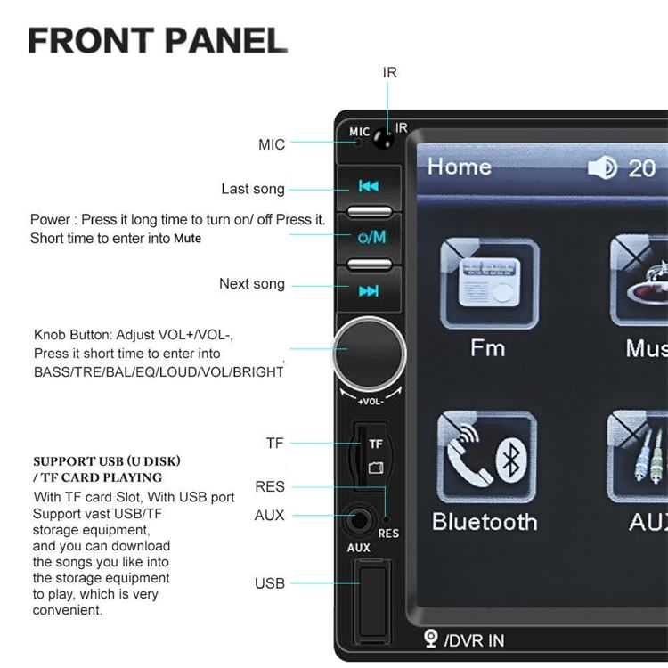 7-Inch Touchscreen Car Stereo